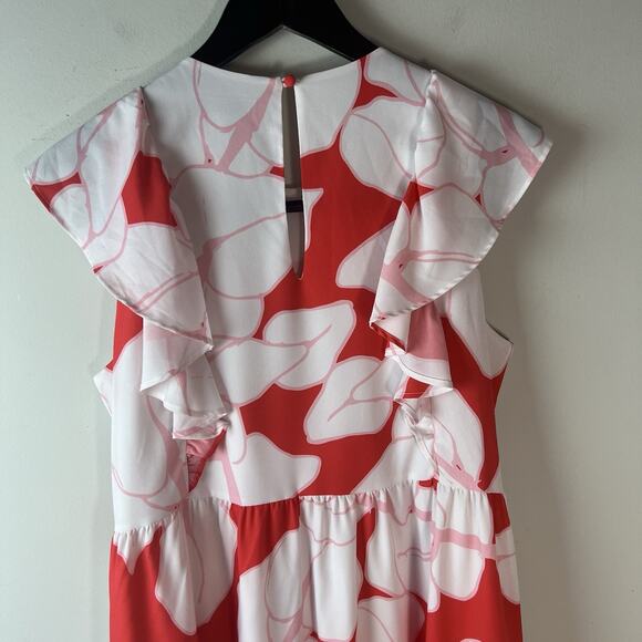 Crosby By Mollie Burch Dress Womens Large Ruffled Sleeves Floral Lined - Picture 5 of 6